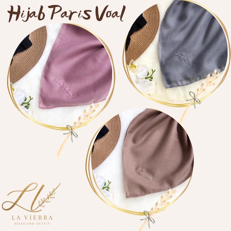 La Vierra HIJAB PARIS VOAL SEGIEMPAT POLOS