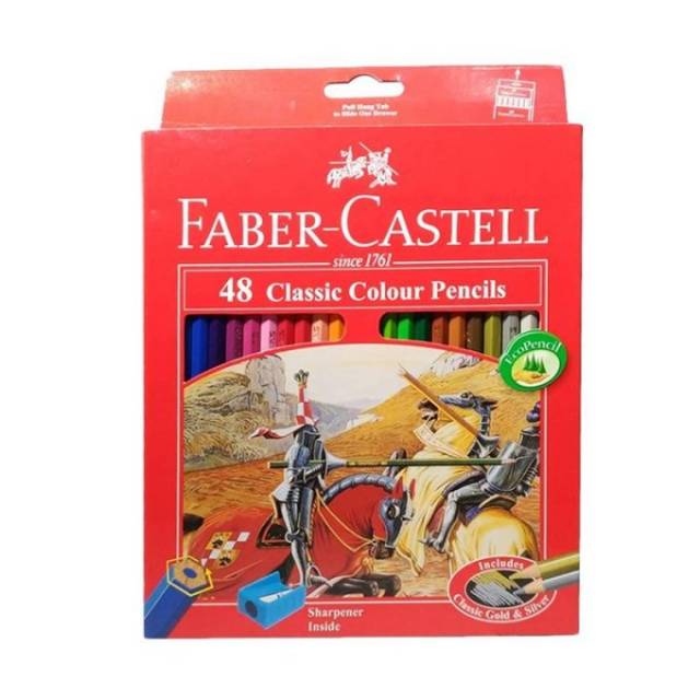 

Faber Castell Classic Colour Pencils 48 - Long (Pensil Warna 48 Panjang).