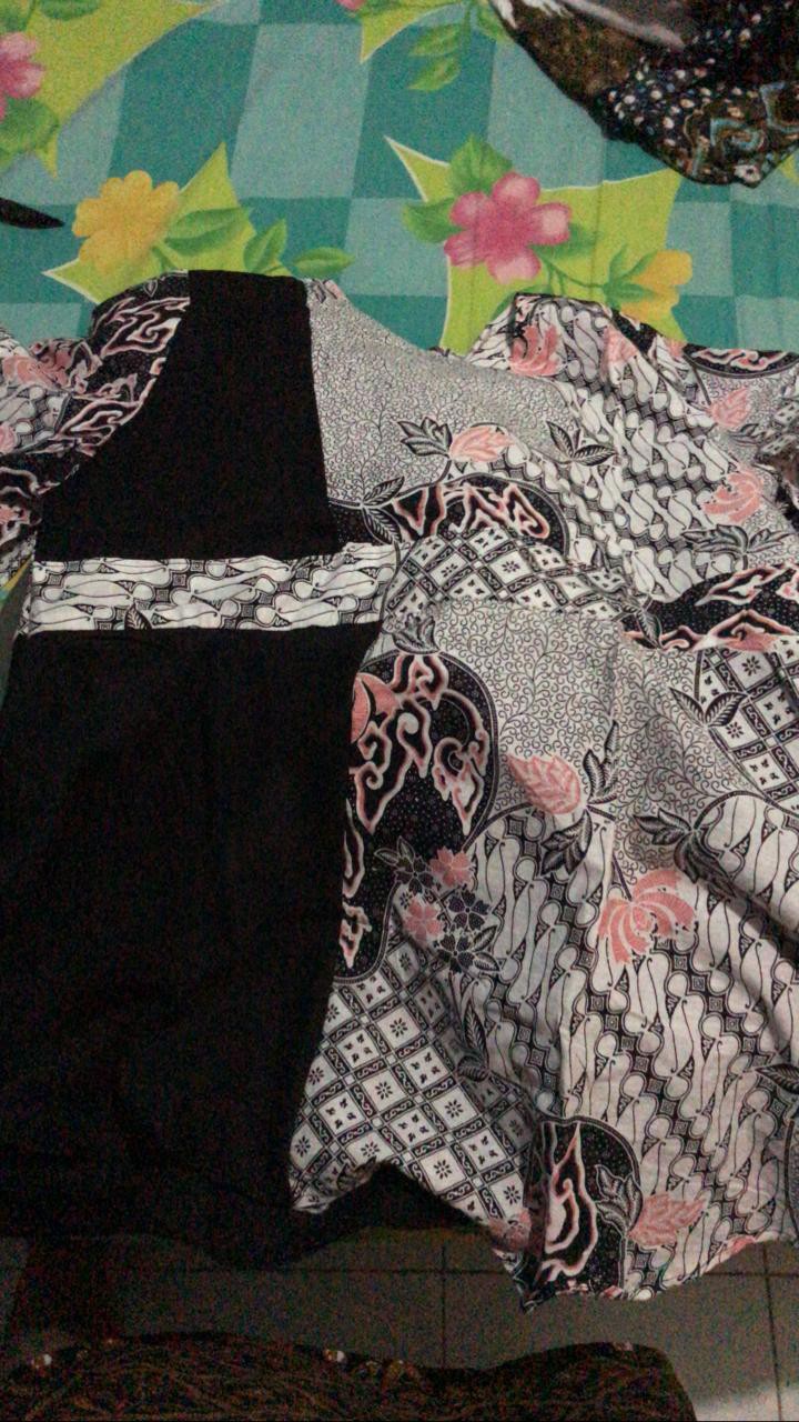 Tey-17 Batik Wanita Asj Sa Hrb026 Kenongo Kemeja Tosca Pendek