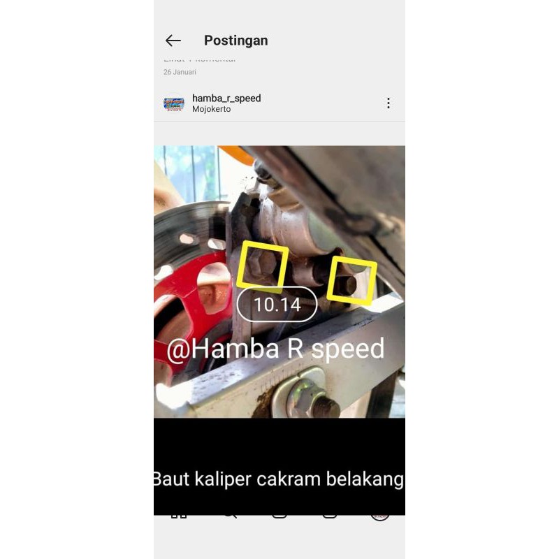 baut kaliper cakram belakang suzuki tornado smash shogun satria lumba dan hiu original sgp