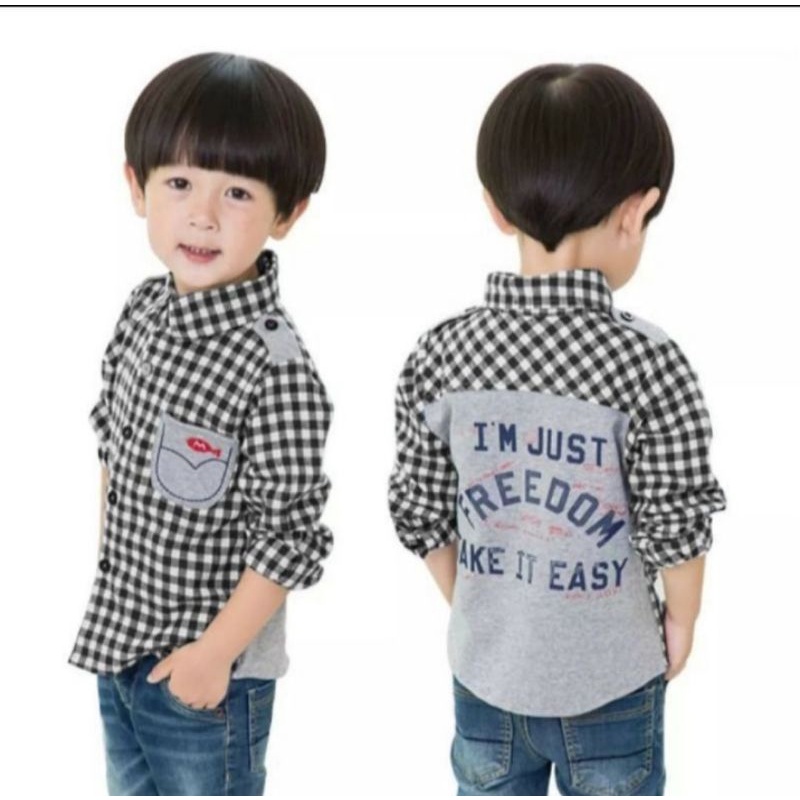 Baju Kemeja Anak Laki-Laki usia 3-10 Thn/ Kemeja Anak/Fashion Anak Laki-Laki