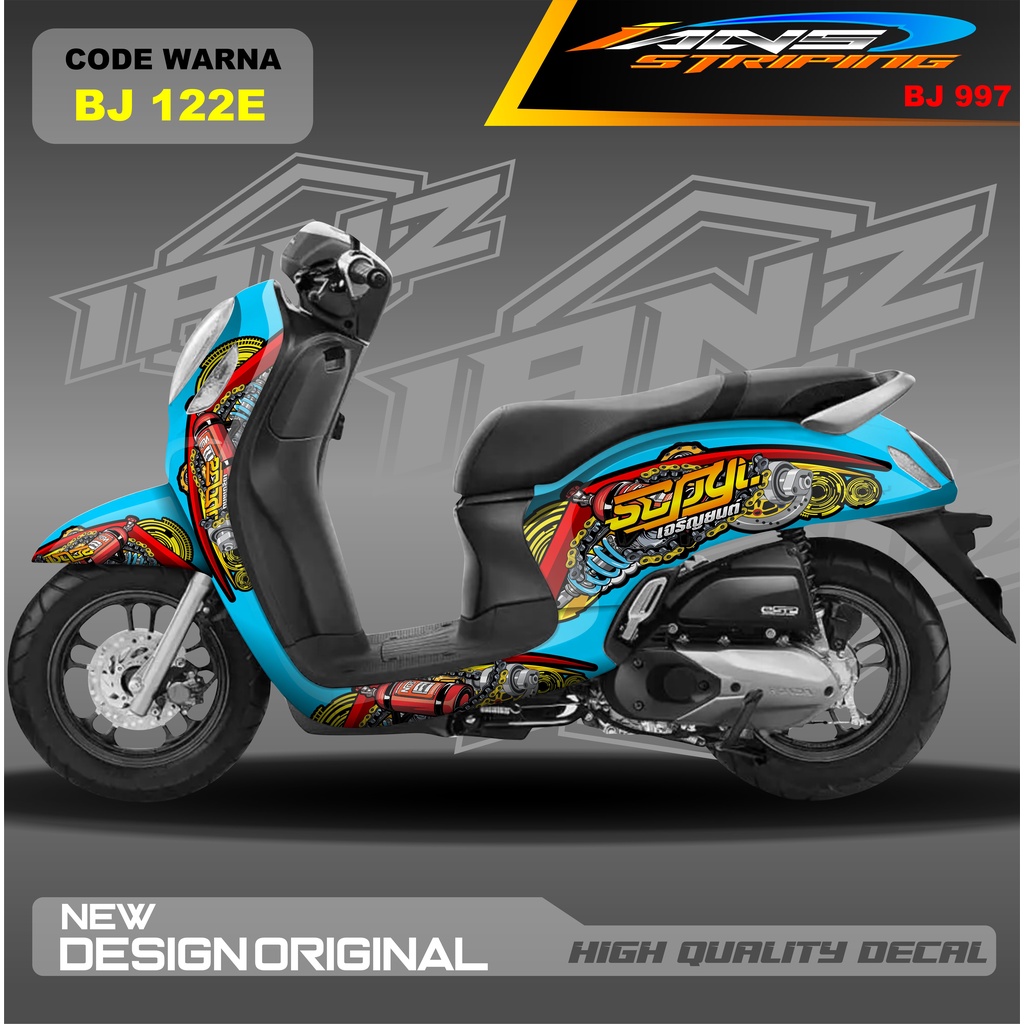 STIKER SCOOPY DECAL FULL BODY MOTOR / STICKER VARIASI SCOOPY MODEL TERBARU / STICKER ALL SCOOPY