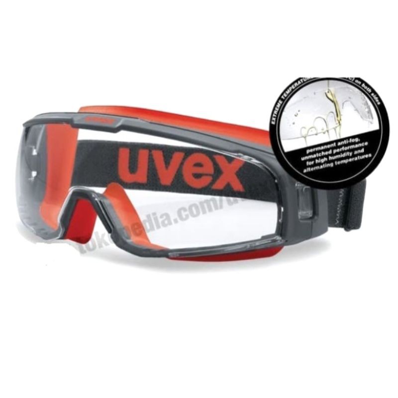 KACAMATA GOOGLE UVEX U-SONIC MERAH