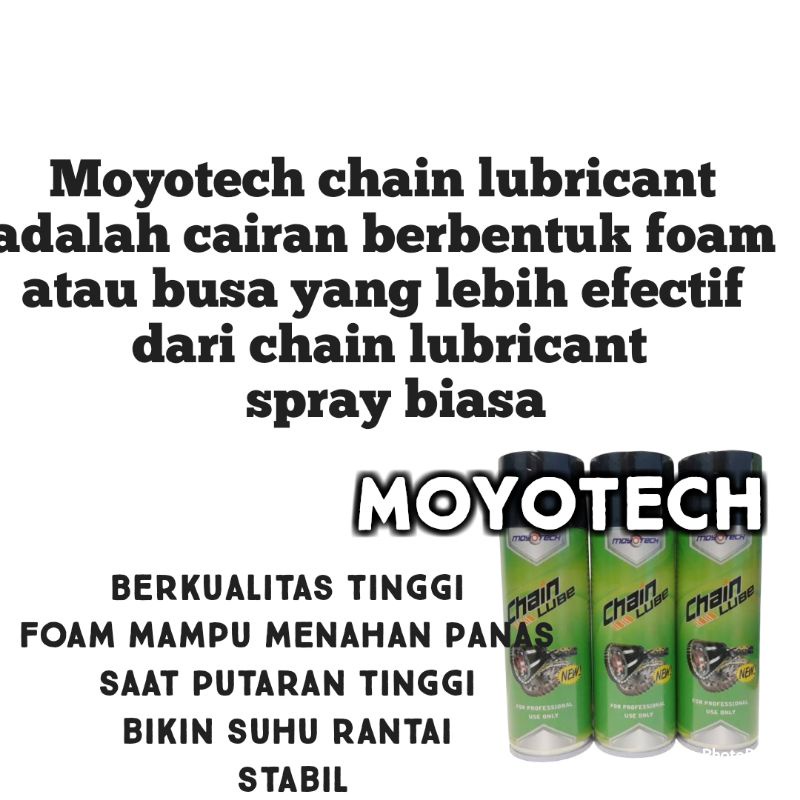 Chainlube MOYOTECH 350 mili pelumas rantai motor busa foam