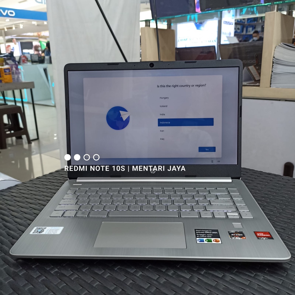 LAPTOP BARU HP 14S RYZEN 7 5825U 8GB 512GB SSD 14 FHD IPS WINDOWS 11 OHS ORIGINAL