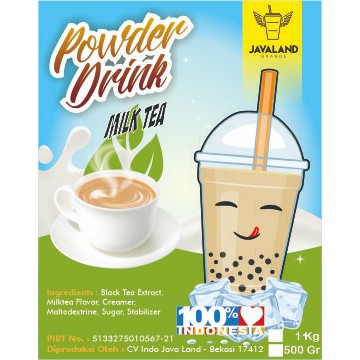 

Javaland Bubuk Minuman Rasa Milk Tea 1Kg - Regular Plain | Bubble Powder Drink Boba