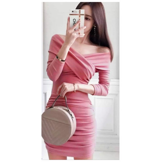 DO-DRESS PESTA SISCA /DRESS SILANG SABRINA /DRESS ELEGAN BODYCON NATAL /DRESS NEWYEAR 2020 HITAM