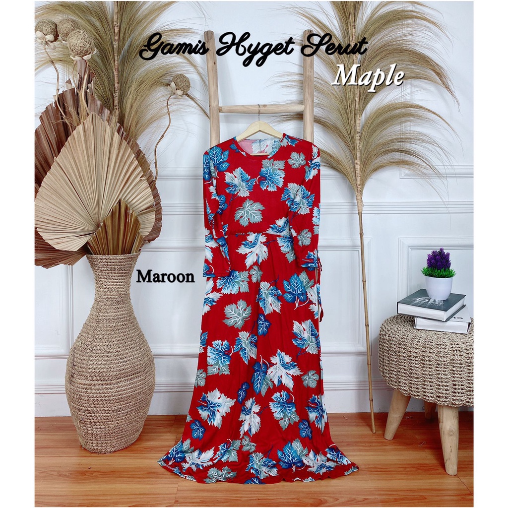 Gamis Hyget Busui Lanjutan Katalog Gamis Murah Gamis Hyget Gamis 30ribuan AH-HY.MAPLE SRUT marun
