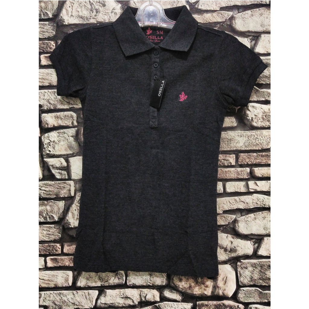  Kaos  Polo  Wanita Osella  N12203CAOY Abu Tua Shopee 