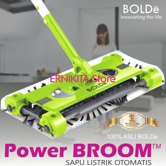 POWER BROOM BOLDe ORIGINAL Sapu Elektrik Dengan Baterai Rechargeable