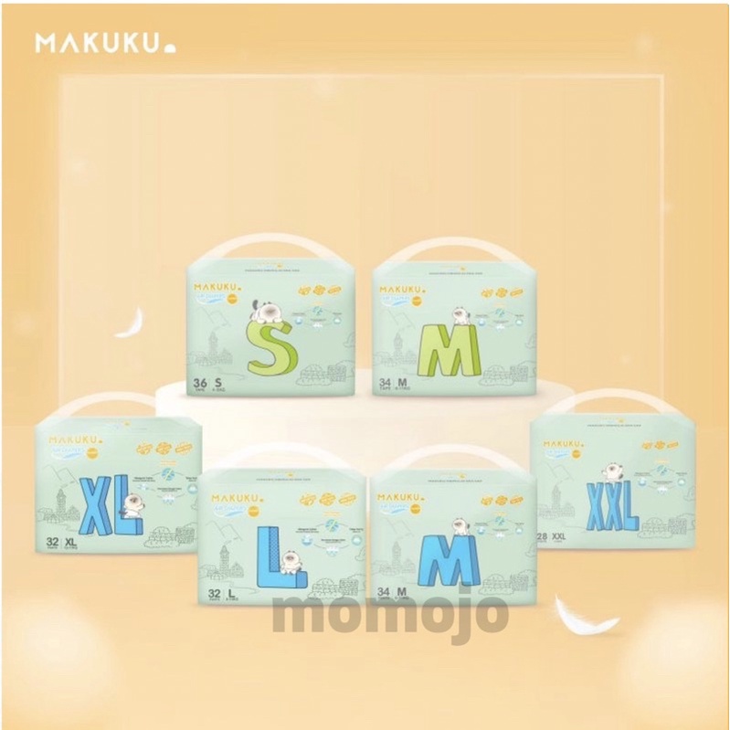 MAKUKU SAP Diapers Comfort &amp; Slim Pants / Tape Popok Pospak Tape / Celana