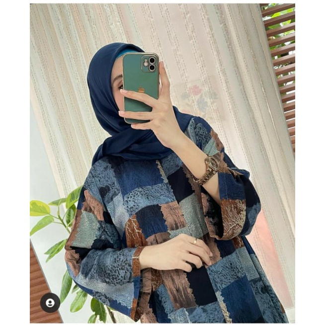 Dress Aira 7 seri D Biru - New brand Jannat