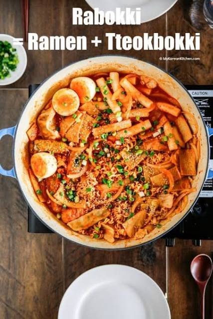 Paket Rabboki isi kue beras mie ramen gochujanng wijen bubuk cabe halal murah tteokbokki toppoki topoki