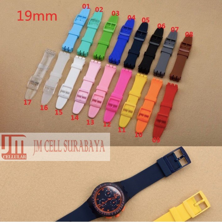 Tali Jam Smartwatch Strap 19mm Rubber Silikon Replacement Band