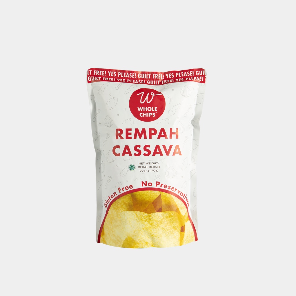 Keripik Singkong Whole Chips 90gr / Gluten Free Keripik Singkong Halal Sehat No MSG / Whole Chips Rempah Cassava