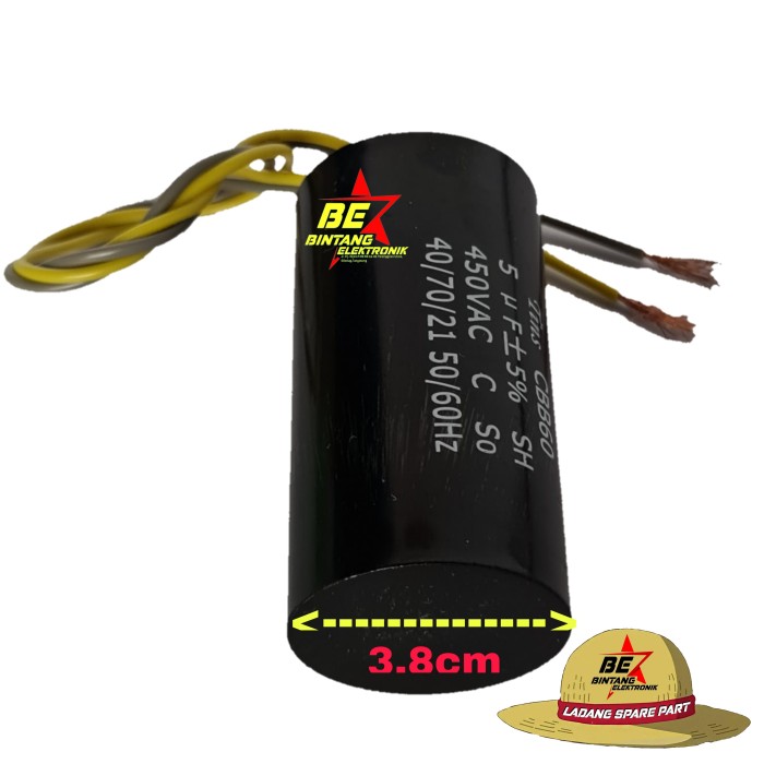 mke.5dc Kapasitor 5 Mikro Capasitor Mesin Cuci 5 Uf E5Aenb