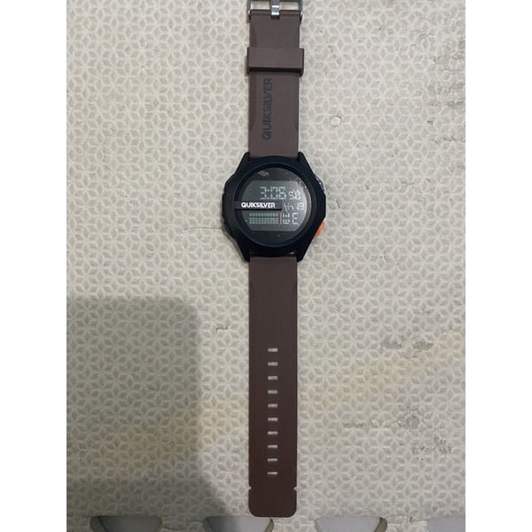 JAM TANGAN PRIA KEREN TERBARU 2021 ANTI AIR QUIKSILVER DRONE DIGITAL RUBBER QS-DRONE-Tali Coklat Drone