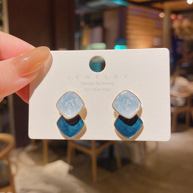 Anting Stud Bentuk Geometris Untuk Wanita