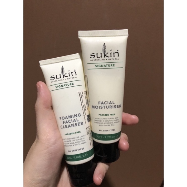 (PRELOVED) SUKIN FOAMING FACIAL CLEANSER + SUKIN FACIAL MOISTURIZER