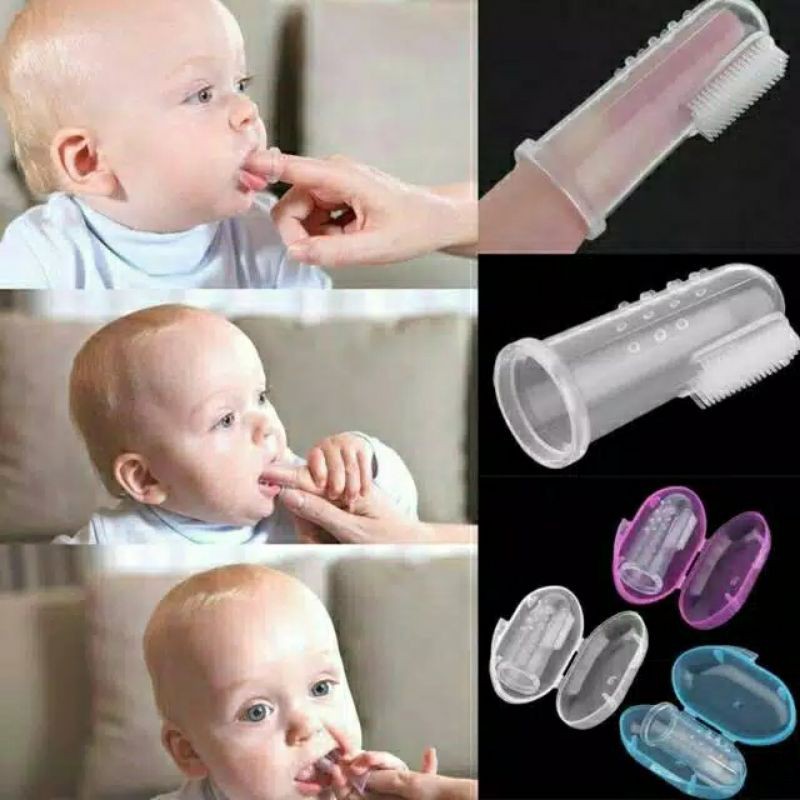 Sikat Gigi Bayi Lidah Gusi | Silikon Baby Finger Tooth Brush Silicone Newborn| Pembersih Mulut bayi