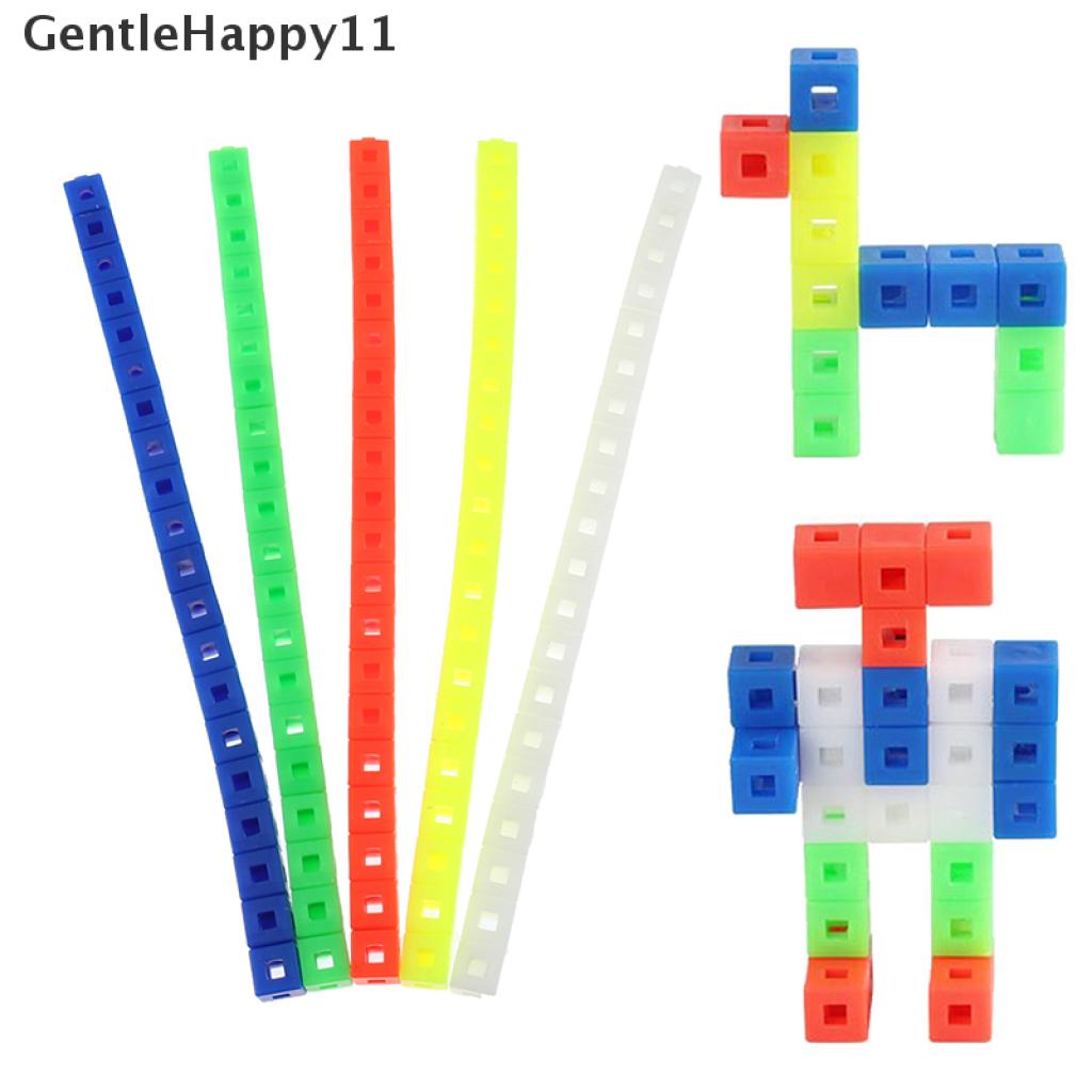 Gentlehappy 100Pcs / Set Mainan Edukasi Kubus Interlocking Untuk Anak Belajar Berhitung