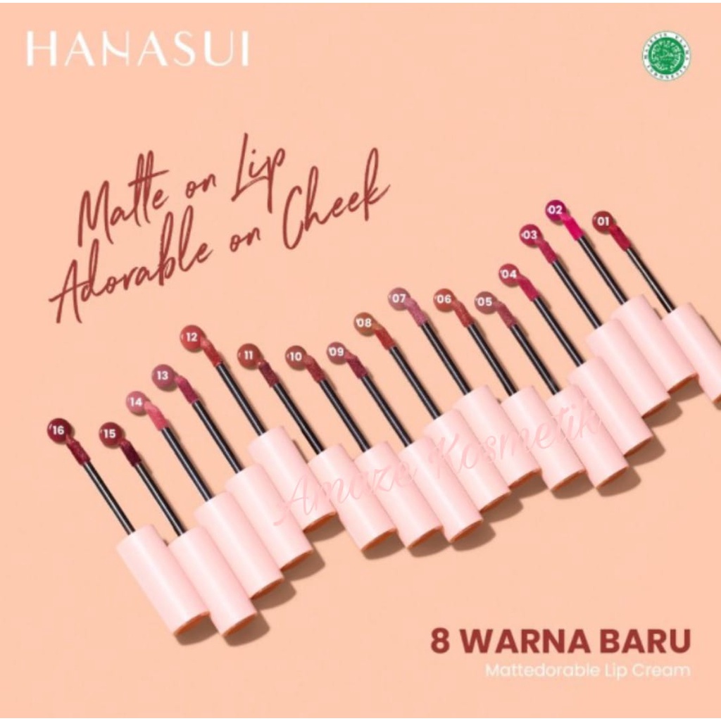 HANASUI LIPCREAM MATTEDORABLE | HANASUI BOBA EDITION LIPCREAM ALL VARIAN