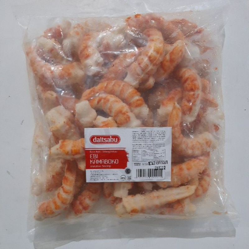 

DAITSABU ebi kamaboko 1kg [ kue ikan bentuk udang ]