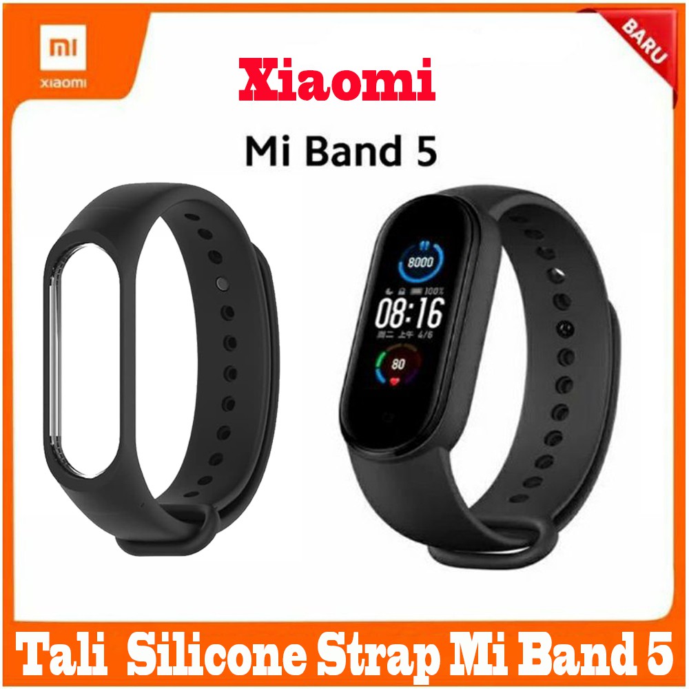 Silicone Strap Xiaomi Mi Band 1 Mi Band 2 Bracelet Tali Gelang Xiaomi Mi Band 3 Mi band 4 Mi Band 5