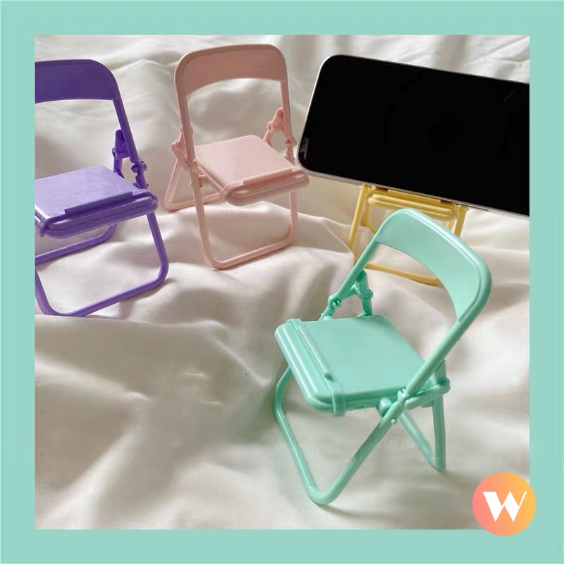 Stand Dudukan Handphone Adjustable Bahan PVC 4 Warna Macaron