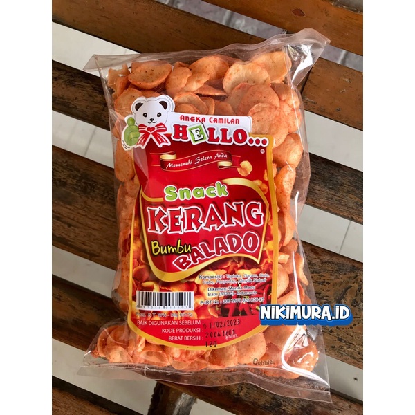 

Hello Snack : Snack Kerang Bumbu Balado 120gr