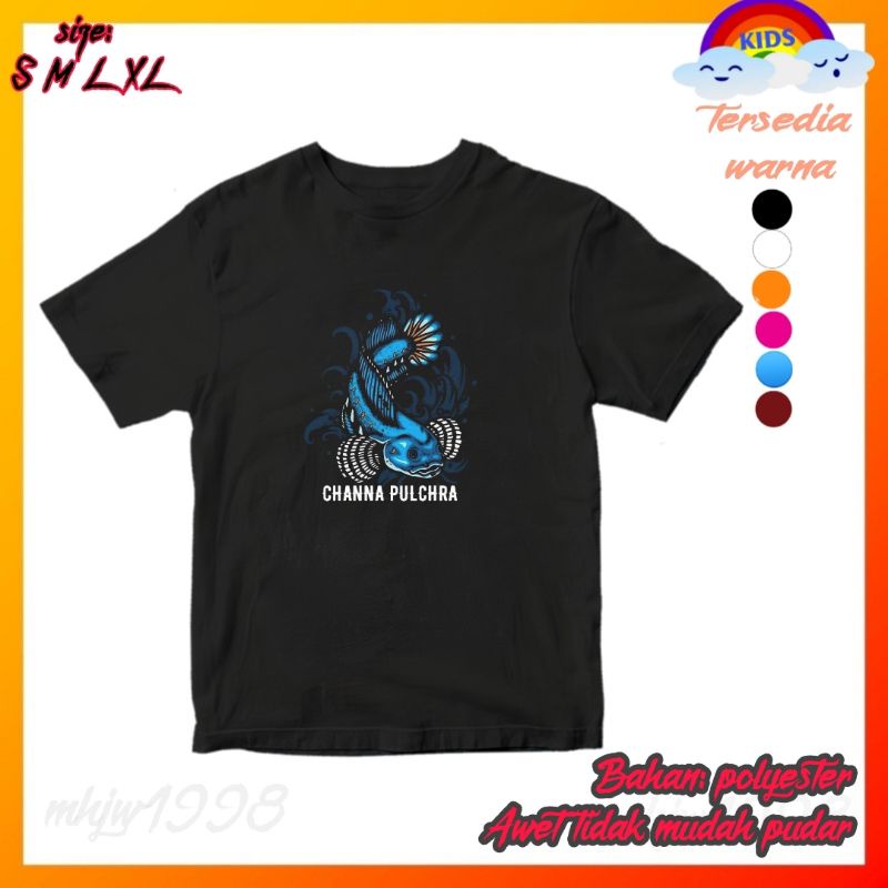 IKAN CHANNA Baju Anak CHANNA Auranti/Baju CHANNA snakehead Anak/Kaos CHANNA snakehead fish Anak/Kaos