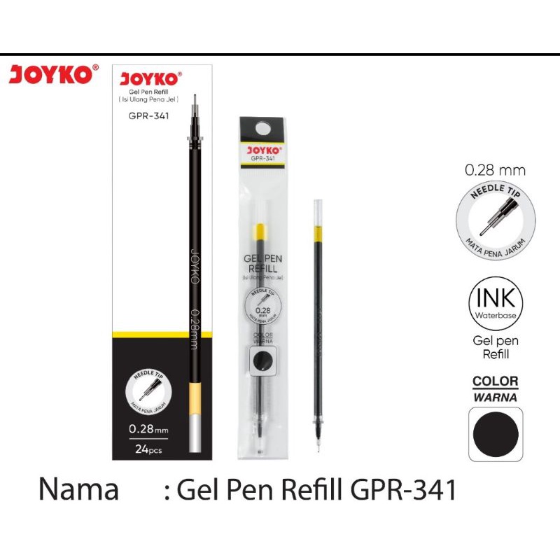 

Isi pulpen Joyko GPR-341 028mm (1 pcs) Hitam
