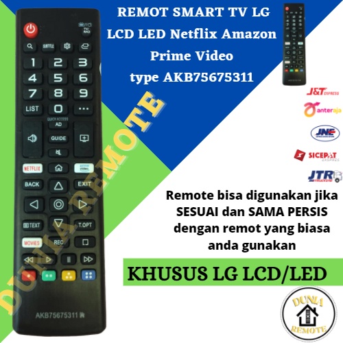 Remot / REMOTE LG SMART TV LCD LED NETFLIX AMAZON PRIME VIDEO LG SERIES