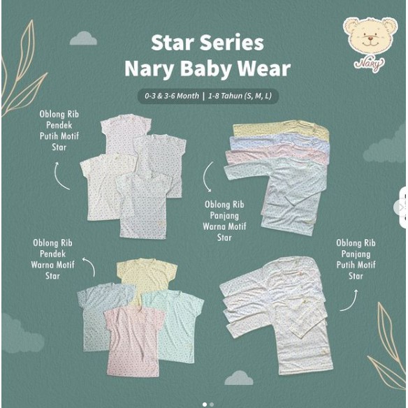 NARY KAOS OBLONG BAYI - KAOS OBLONG TIPIS BAYI - KAOS HARIAN - OBLONG PANJANG - NARY MONSET