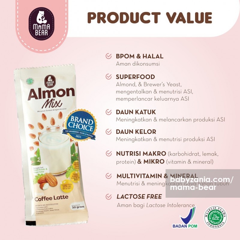 [BELI 4 GRATIS BOTOL PEJUANG ASI] Mamabear Zoyamix Soya Mix Kedelai Booster Almonmix Minuman Pelancar Penambah ASI Berat Badan Bayi dengan Daun Katuk Kelor Yummys Almom Almond Almon susu ibu hamil menyusui