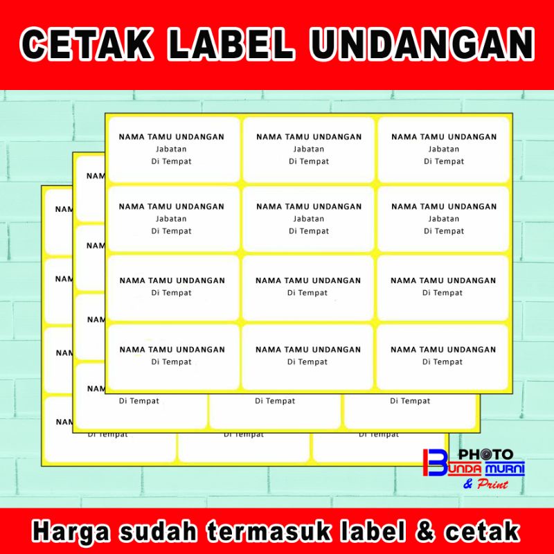 

Cetak Stiker Label Undangan 103/Cetak Label Nama Tamu Undangan