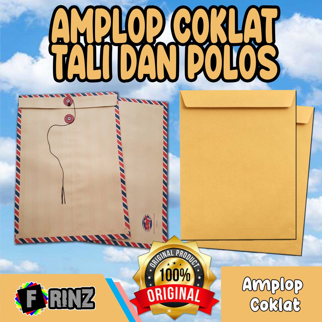 

ATK ~ AMPLOP COKLAT F4 FOLIO / AMPLOP MAP F4 TALI / AMPLOP KABINET