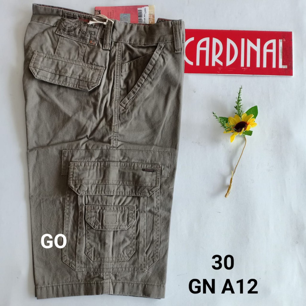 gos 30-KPL 2 CARDINAL KEMPOL CASUAL Celana Pendek Cowok Celana Kempol/Cargo Fashion Pria Bagus
