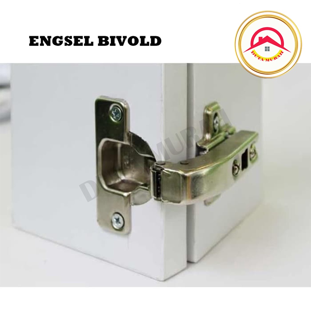 Engsel Sendok Pintu Sudut Bifold Bivold Pasangan Engsel Buaya 180 Derajat Isi ( 1Pcs) , FREE SEKRUP