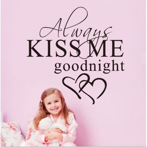 stiker always kiss me / stiker dinding / wallstiker - AA