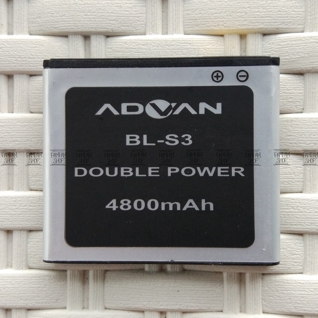 Baterai Advan BLS3 BL-S3 Double Power Original OEM Batre Batrai Advance Dual Battery BL S3