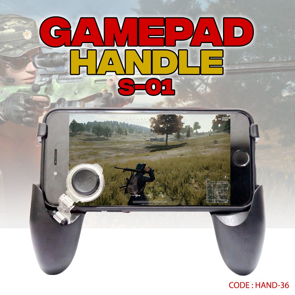 Gamepad Handle S-01 . Gamepad + Joystick khusus Pubg &amp; Moba . HAND-36