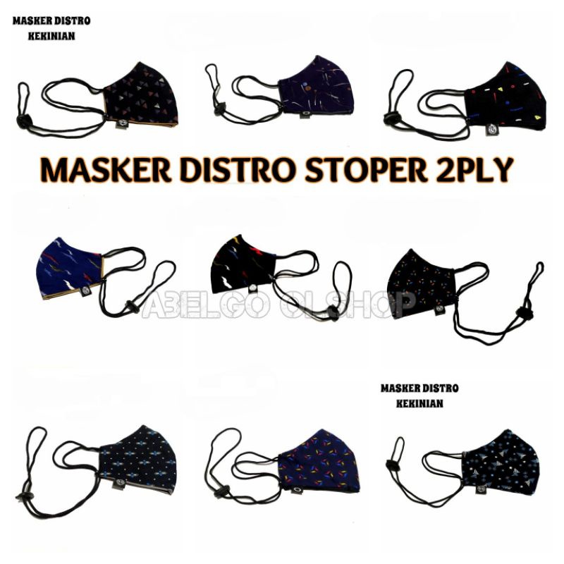 ( 12 PCS ) MASKER EARLOOP 2PLY MOTIF TALI STOPPER/MASKER KEKINIAN/MASKER STOPPER/masker distro