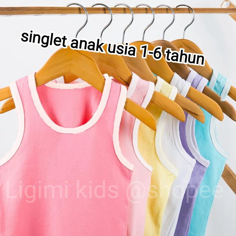 LIGIMI KIDS Tank Top / Singlet Anak Anak usia 1- 6 tahun