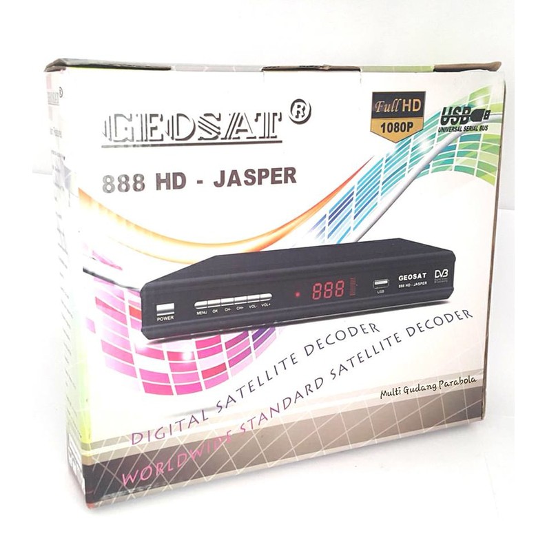 Receiver Geosat Jasper 888Hd(Pvu, Tandberg V2, Cccam,Bisskey,Streaming - C9C79A