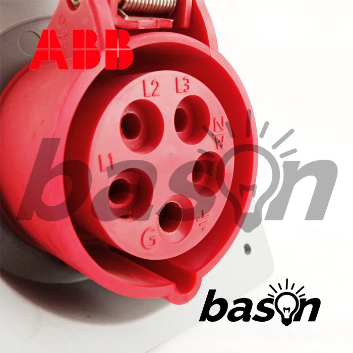 ABB Panel Socket 416RAU6 - 16A 346-415V IP44 3P+N+E | Red