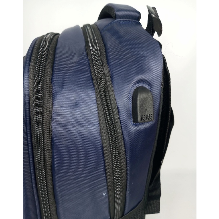 Tas Ransel Cowok Tas Laptop Tas Polo Land Sekolah Kerja Kuliah Kunci Nomor + USB Ekspanding 18 Inch Termurah