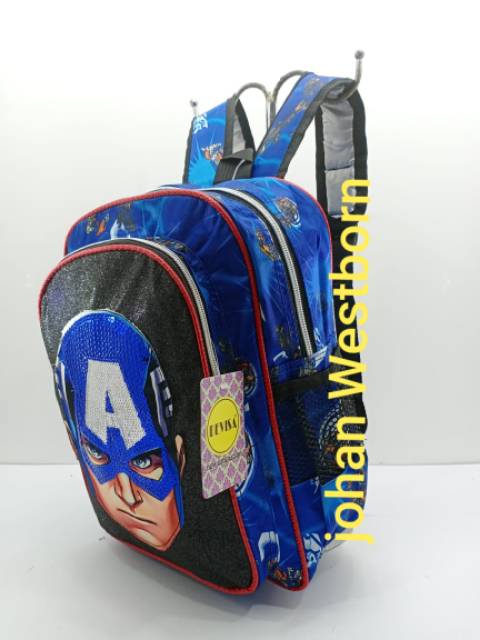 Tas Ransel Sekolah Paud TK gliter usap