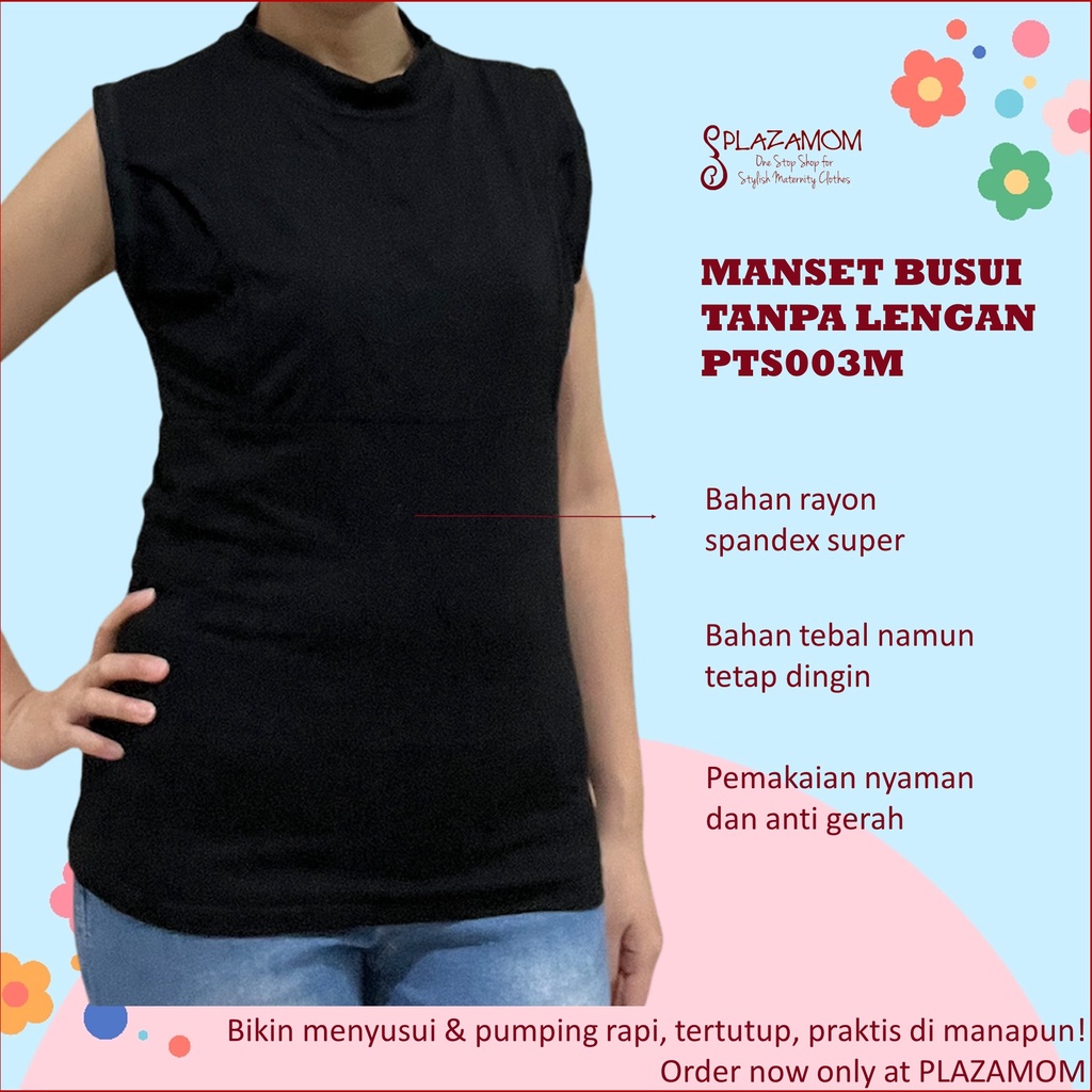 MANSET MENYUSUI TANPA LENGAN / TANKTOP BUSUI - Dalaman Praktis, Nyaman, Rapi, Tertutup PTS003M