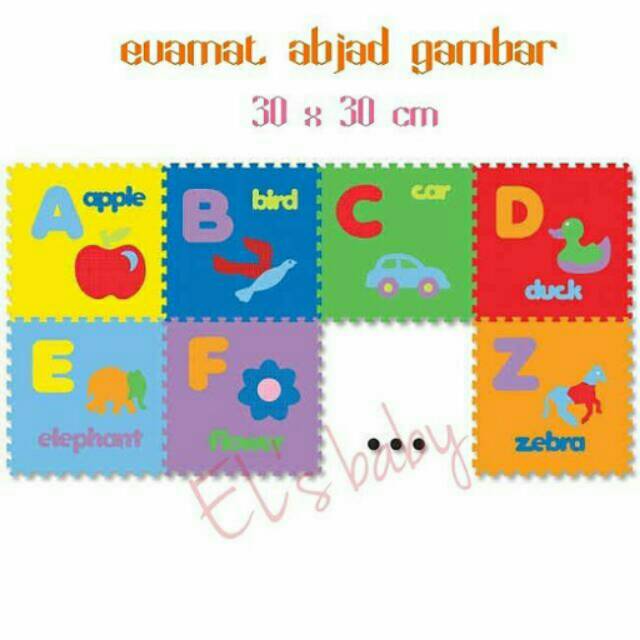 Evamat Abjad Gambar 30 x 30 cm (26 pcs)